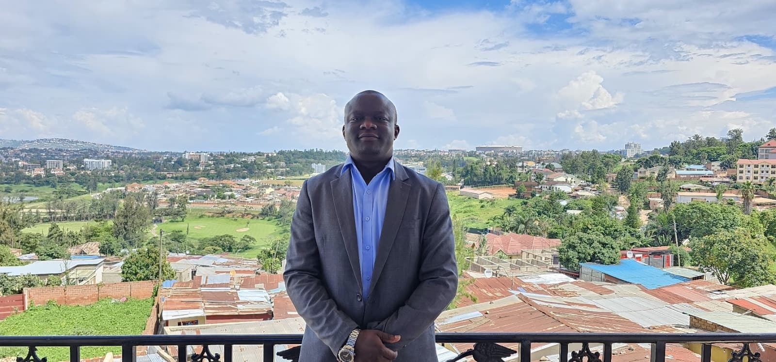 Raphael J. Lyela overlooking the city